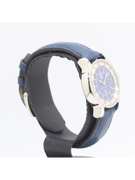 Bvlgari Solo Tempo Quartz Date Blue Dial Watch
